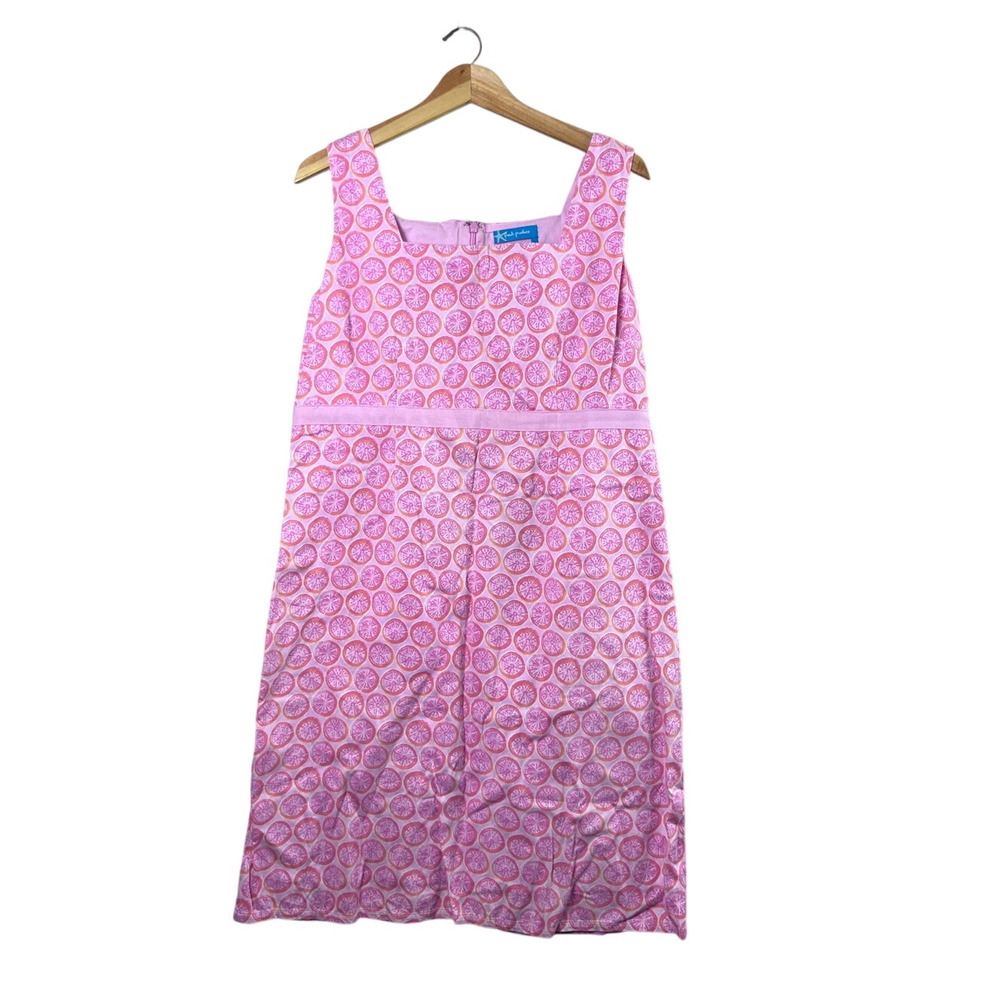 Fresh Produce Pink Citrus Print Shift Dress - Size 12